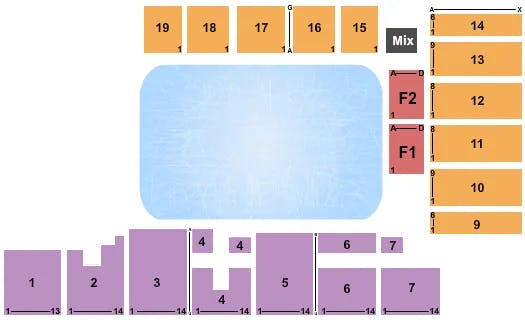 FIVE FLAGS CENTER ARENA DISNEY ON ICE Seating Map Seating Chart