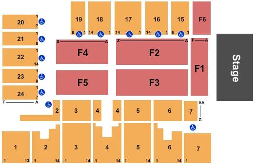 FIVE FLAGS CENTER ARENA PJ MASKS Seating Map Seating Chart