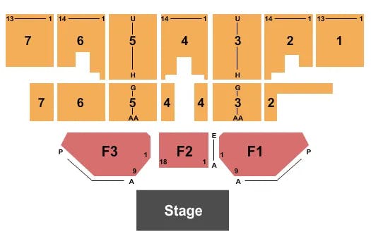 FIVE FLAGS CENTER ARENA PAW PATROL Seating Map Seating Chart