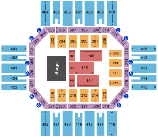  ENDSTAGE 2 Seating Map Seating Chart