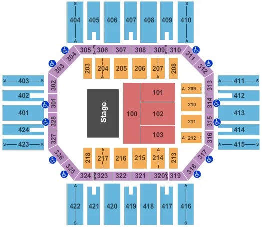  ENDSTAGE 4 Seating Map Seating Chart