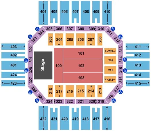  ENDSTAGE 5 Seating Map Seating Chart
