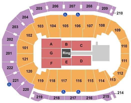 FORD CENTER IN BOXING Seating Map Seating Chart