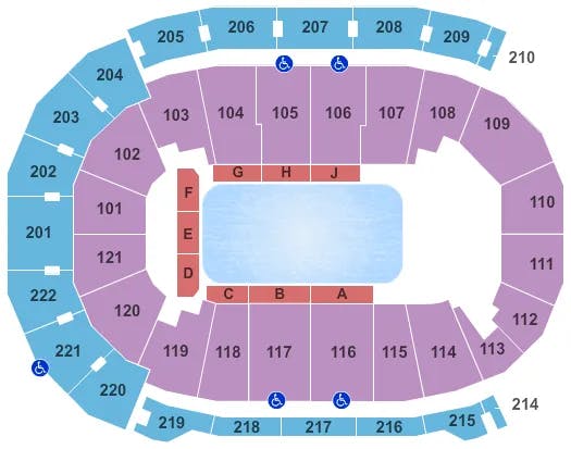 FORD CENTER IN DISNEY ON ICE Seating Map Seating Chart