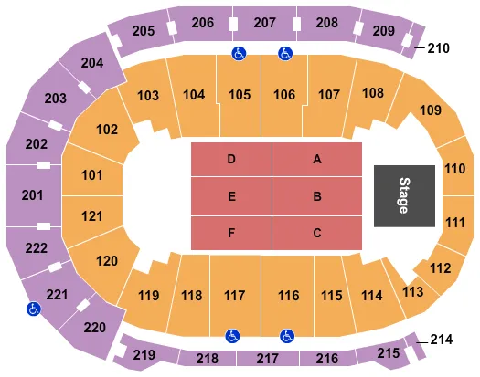 FORD CENTER IN ENDSTAGE 2 Seating Map Seating Chart