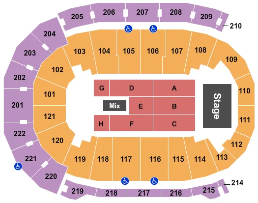 FORD CENTER IN ENDSTAGE 3 Seating Map Seating Chart