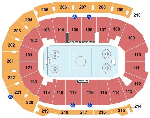 FORD CENTER IN HOCKEY Seating Map Seating Chart