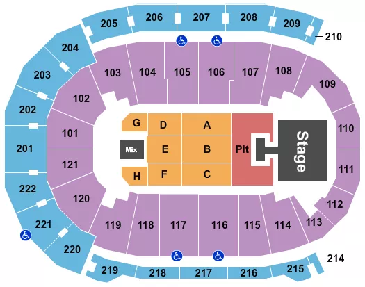 FORD CENTER IN JASON ALDEAN Seating Map Seating Chart