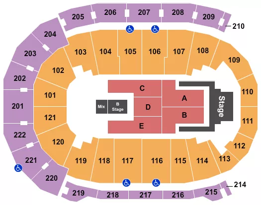 FORD CENTER IN JELLY ROLL Seating Map Seating Chart