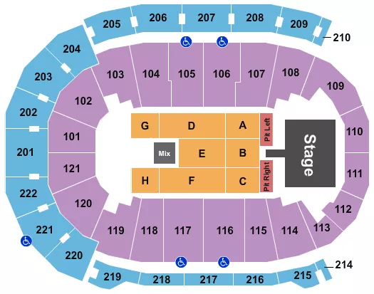 FORD CENTER IN KOE WETZEL Seating Map Seating Chart