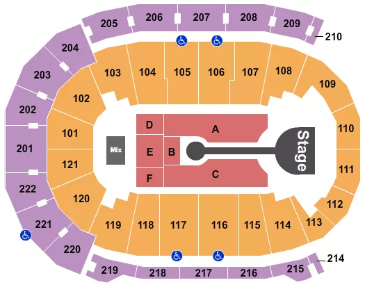 FORD CENTER IN LAUREN DAIGLE 2024 Seating Map Seating Chart