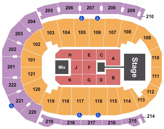 FORD CENTER IN MERCYME 2 Seating Map Seating Chart