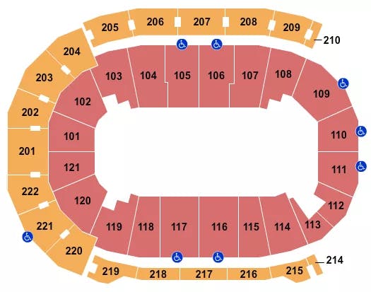 FORD CENTER IN MONSTER JAM 1 Seating Map Seating Chart