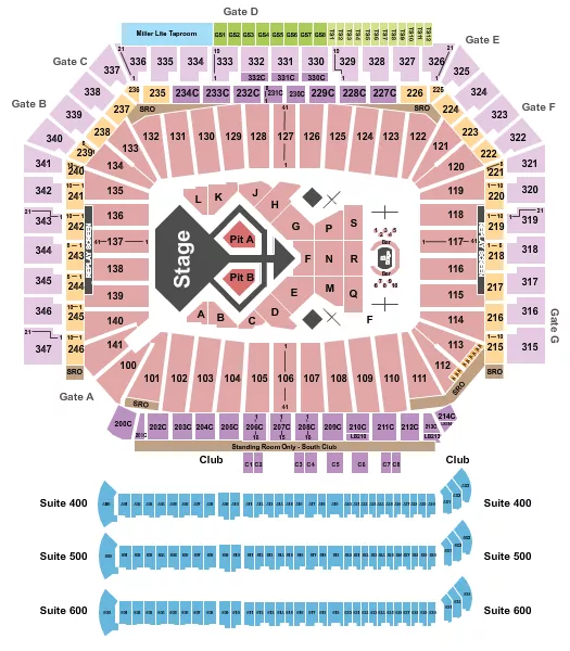  USHER Seating Map Seating Chart