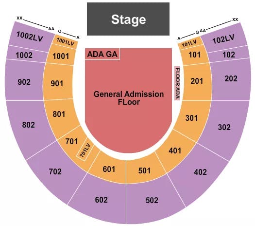  ENDSTAGE GA FLOOR 2 Seating Map Seating Chart