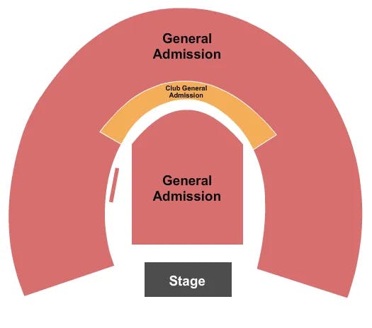  GA CLUB GA Seating Map Seating Chart