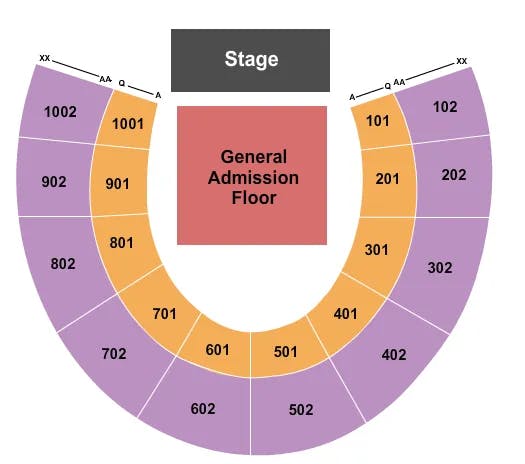  GA FLOOR 2 Seating Map Seating Chart