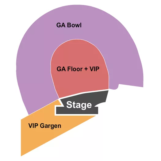  GA FLOOR VIP W GA BOWL Seating Map Seating Chart