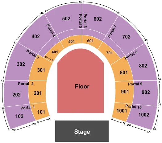  MY MORNING JACKET Seating Map Seating Chart