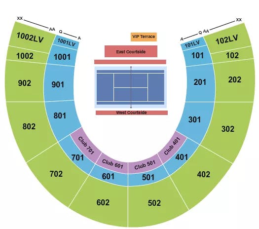  TENNIS 2 Seating Map Seating Chart