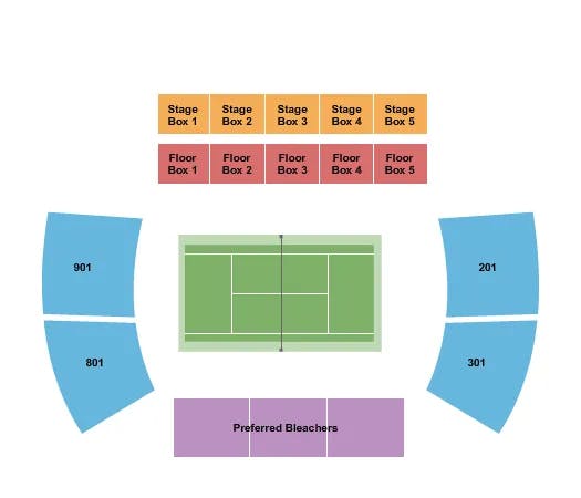  TENNIS Seating Map Seating Chart