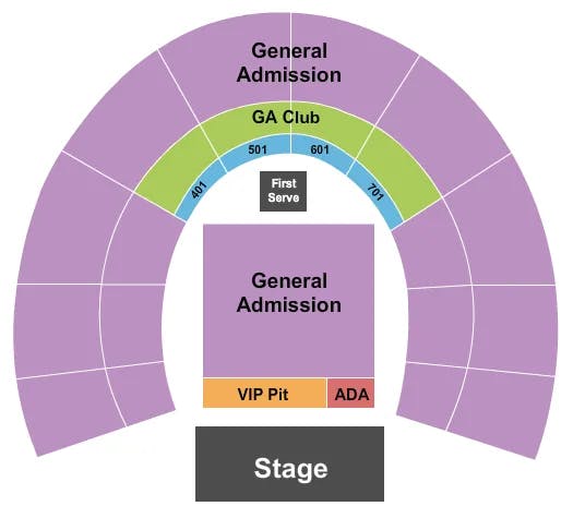  VIP PIT GA FLOOR CLUB BOWL Seating Map Seating Chart