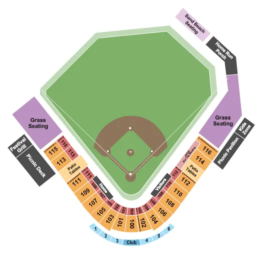  BASEBALL Seating Map Seating Chart