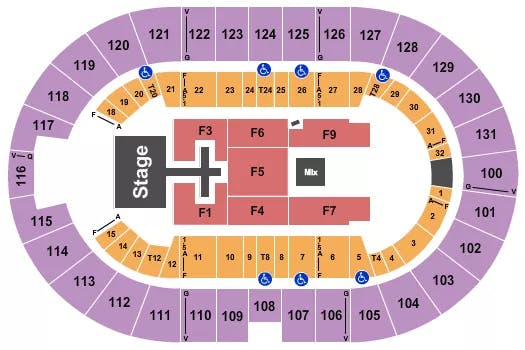  CHRIS TOMLIN Seating Map Seating Chart