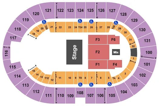  END STAGE HALF HOUSE 3 Seating Map Seating Chart