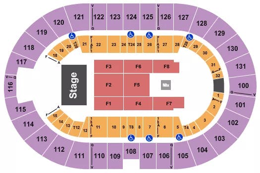  ENDSTAGE RSRV F1 F8 Seating Map Seating Chart