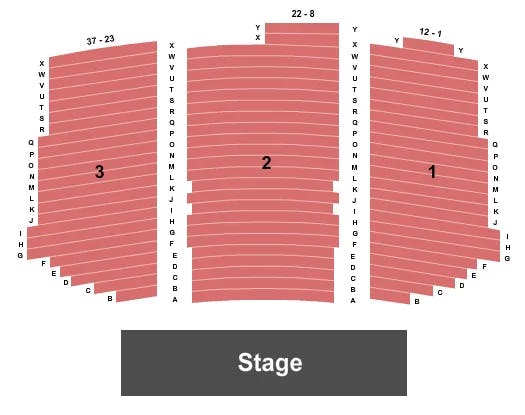 FREMONT THEATER CA END STAGE Seating Map Seating Chart