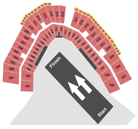  NITRO CIRCUS Seating Map Seating Chart