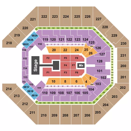  KIRK FRANKLIN Seating Map Seating Chart