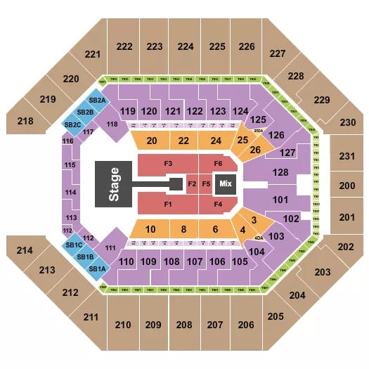  NICKI MINAJ Seating Map Seating Chart