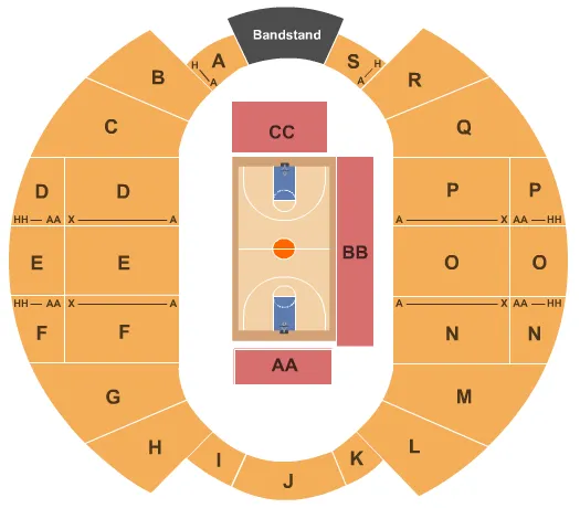  BASKETBALL Seating Map Seating Chart