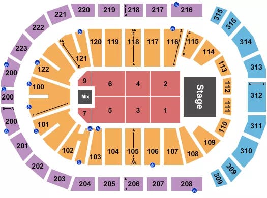  ANDREA BOCELLI Seating Map Seating Chart