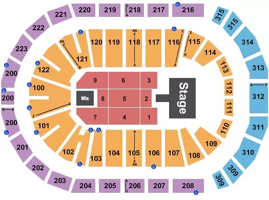  CHRISTIAN NODAL Seating Map Seating Chart