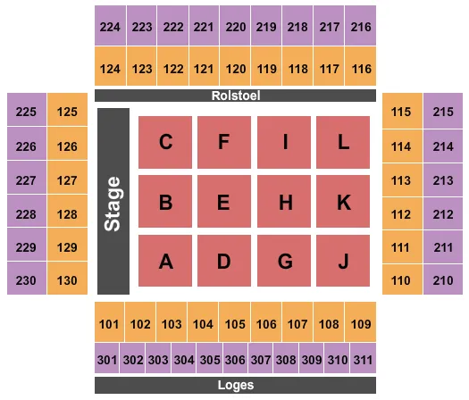  ENDSTAGE 2 Seating Map Seating Chart