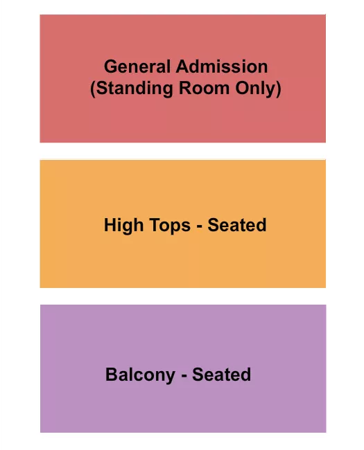 CITY WINERY PITTSBURGH GA HIGHTOP BALCONY Seating Map Seating Chart