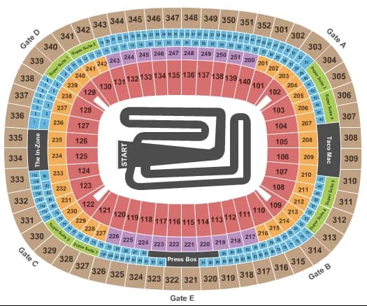  AMA SUPERCROSS Seating Map Seating Chart