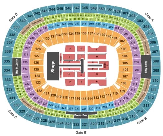  TAYLOR SWIFT Seating Map Seating Chart