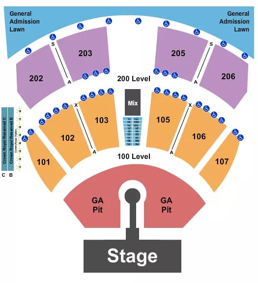  ENDSTAGE GA PIT W CATWALK Seating Map Seating Chart