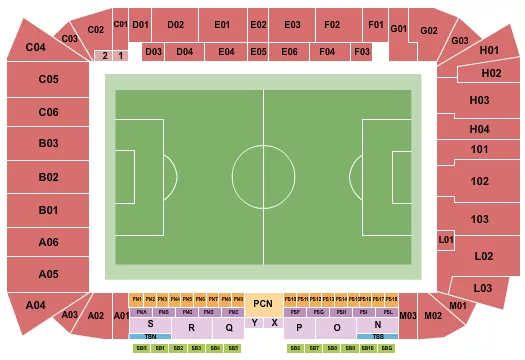  SOCCER STATIC Seating Map Seating Chart