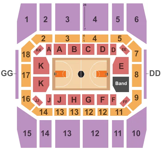  BASKETBALL Seating Map Seating Chart