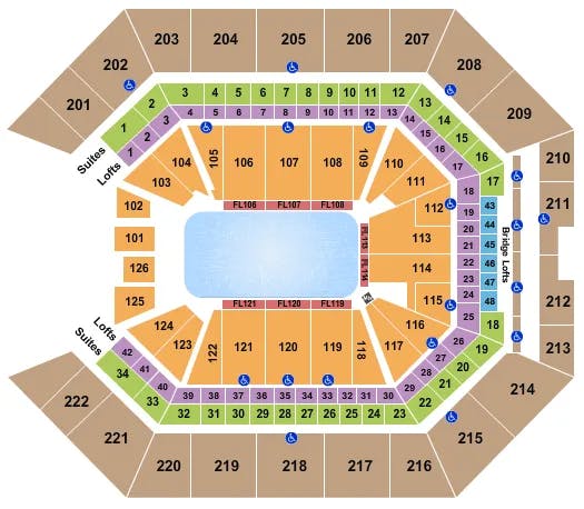  DISNEY ON ICE 2 Seating Map Seating Chart