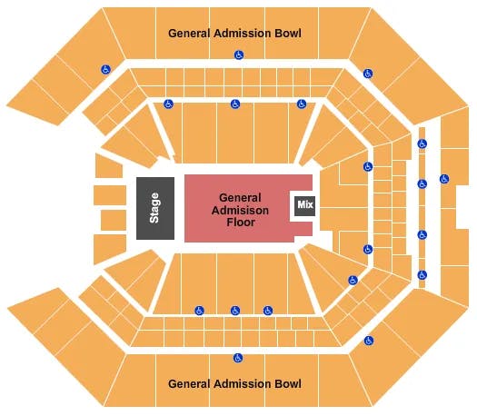  GA BOWL GA FLOOR Seating Map Seating Chart