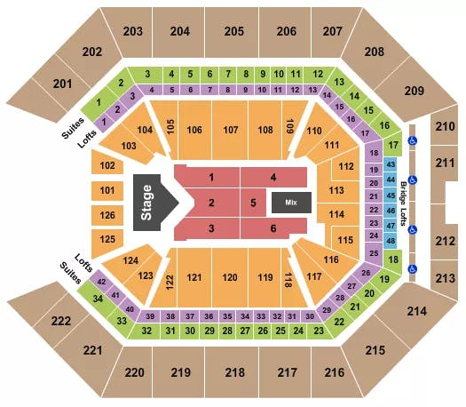  JELLY ROLL Seating Map Seating Chart