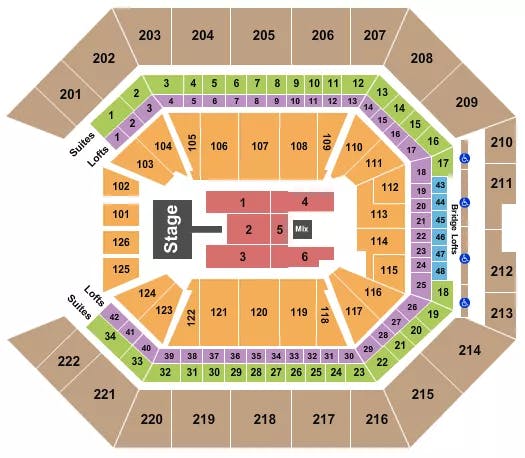  JHENE AIKO Seating Map Seating Chart