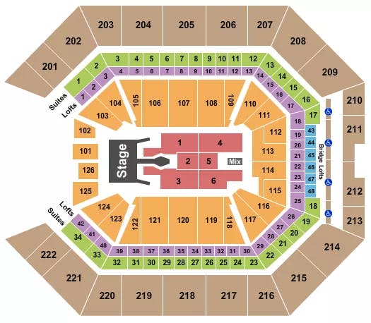  TIM MCGRAW Seating Map Seating Chart