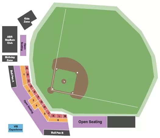  BASEBALL Seating Map Seating Chart